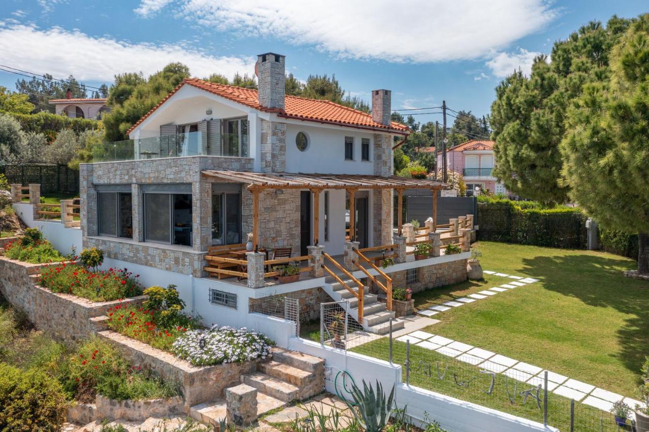Crystal Beach Villa Chalkís Esterno foto