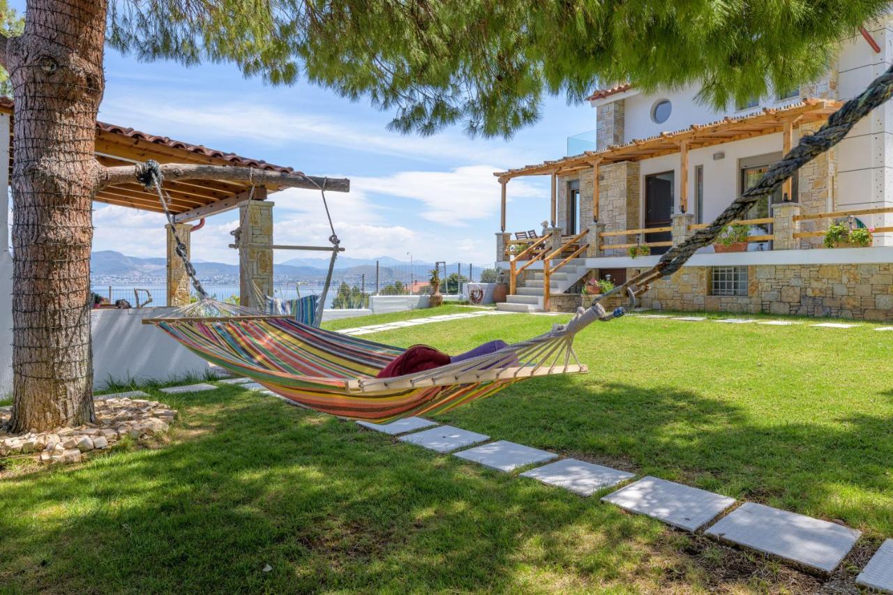 Crystal Beach Villa Chalkís Esterno foto